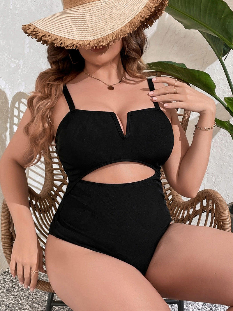 Maiô Feminino Kendall Plus Size Preto / Gg E257