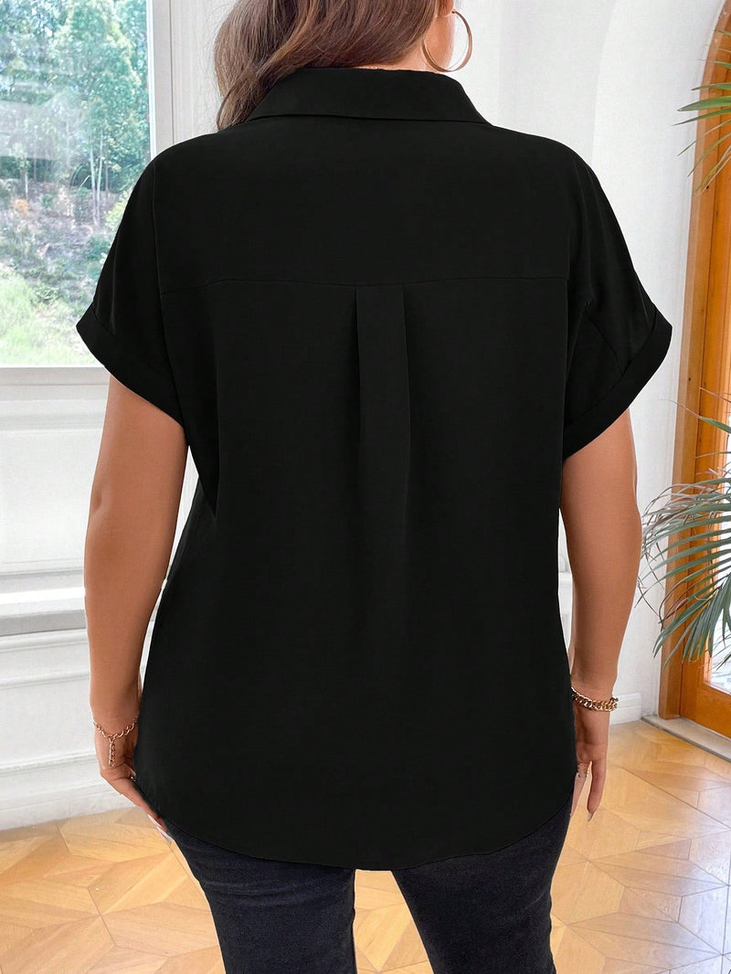 Camisa Feminina Com Botões Frontais Julia Plus Size E046