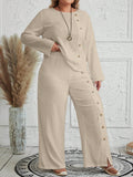 Conjunto Feminino Texturizado Brunellis Plus Size Apricot / Gg (E494)Conjunto