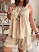 Conjunto feminino solto de verão Edelis. Plus Size