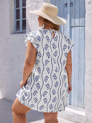 Vestido Feminino com Estampa Floral e Detalhe em Renda - Rubya. Plus Size.