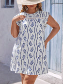 Vestido Feminino com Estampa Floral e Detalhe em Renda - Rubya. Plus Size.