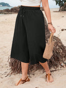 Calça capri Feminina Perna Larga Cristina. Plus Size