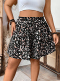 Short feminino solto estampado Tania. Plus Size