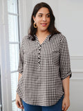 Camisa feminina plus size xadrez Tennesse