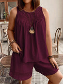 Conjunto feminino solto de verão Edelis. Plus Size