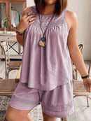 Conjunto feminino solto de verão Edelis. Plus Size
