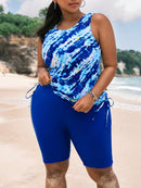 Tankini feminino com ajuste lateral Jeissy. Plus Size