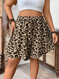 Short feminino solto estampado Tania. Plus Size