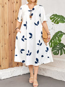 Vestido feminino longo estampado Sabrina. Plus Size