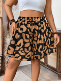 Short feminino solto estampado Tania. Plus Size