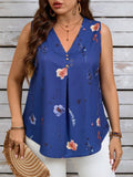 Blusa Feminina com Estampa Floral, Decote em V e Corte Casual - Emery. Plus Size