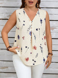 Blusa Feminina com Estampa Floral, Decote em V e Corte Casual - Emery. Plus Size