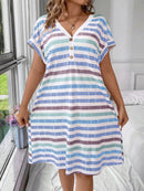 Vestido Feminino Listrado Belice Plus Size