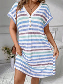 Vestido Feminino Listrado Belice Plus Size