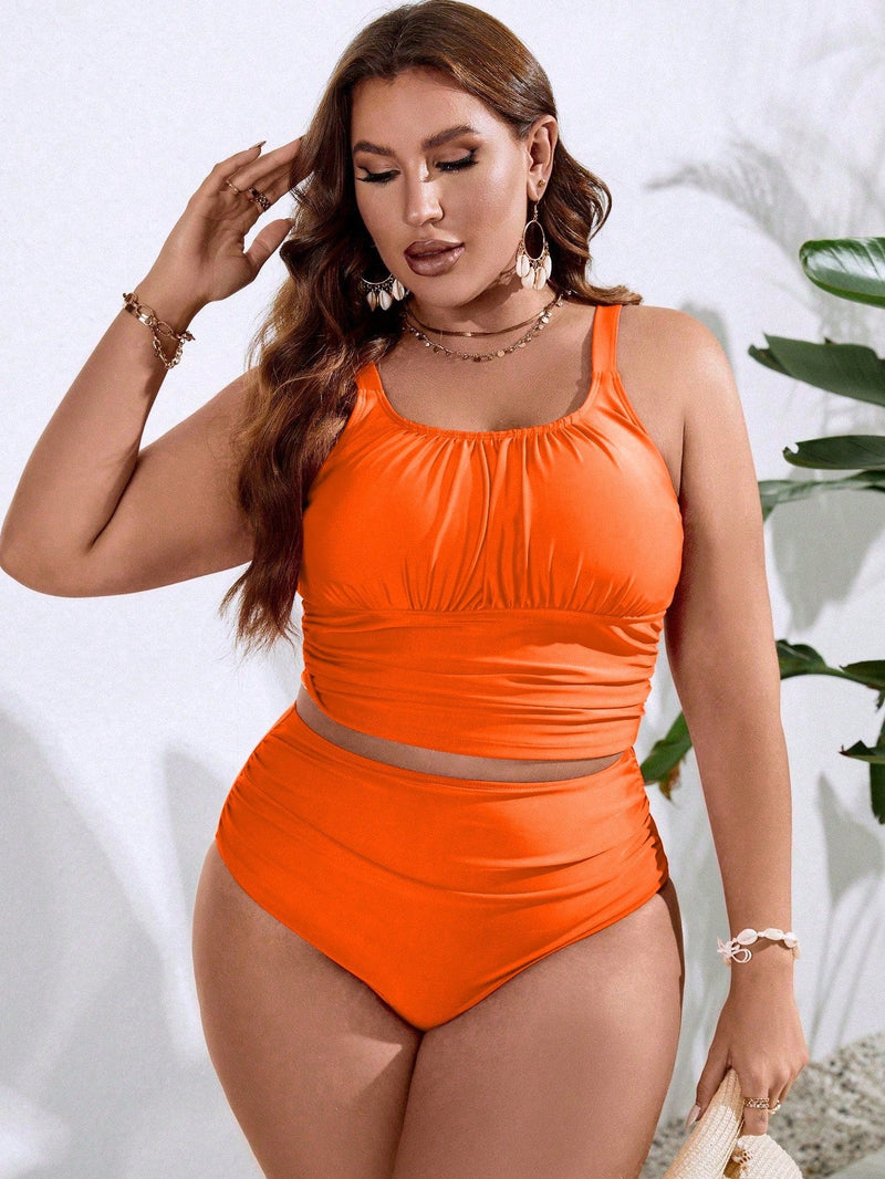 Tankini Feminino Plus Size Cintura Alta Armenia E538