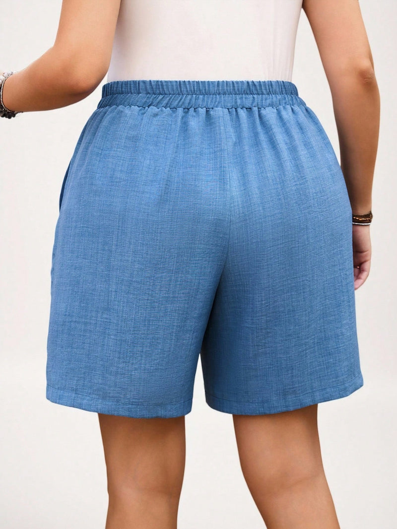 Bermuda Feminina com Estampa Animal Print e Cintura Ajustável - Camille. Plus Size