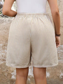 Bermuda Feminina com Estampa Animal Print e Cintura Ajustável - Camille. Plus Size