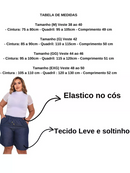 Bermuda jeans Feminina com Elastico e Cós Alto - Isa. Plus Size