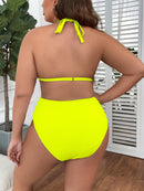 Biquíni Feminino com Textura Canelada e Detalhe com pérolas - Selena. Plus Size