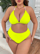 Biquíni Feminino com Textura Canelada e Detalhe com pérolas - Selena. Plus Size