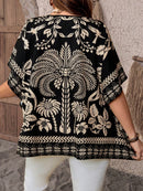 Blusa Feminina Solta com Decote em V - Dália. Plus Size