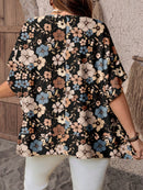 Blusa Feminina Solta com Decote em V - Dália. Plus Size