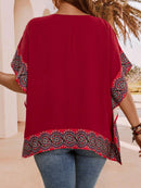 Blusa Feminina Solta com Decote em V - Dália. Plus Size
