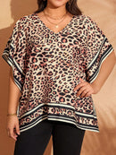 Blusa Feminina Solta com Decote em V - Dália. Plus Size