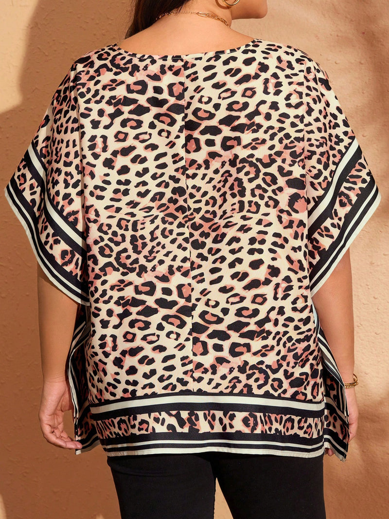 Blusa Feminina Solta com Decote em V - Dália. Plus Size