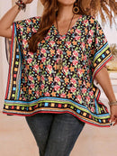 Blusa Feminina Solta com Decote em V - Dália. Plus Size