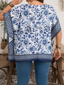 Blusa Feminina Solta com Decote em V - Dália. Plus Size