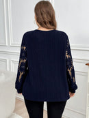 Blusa Feminina de Algodão com Bordado de Girassol Transparente - Zilda. Plus Size