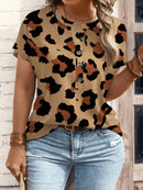 Blusa feminina gola redonda e botões frontais Juliana. Plus Size