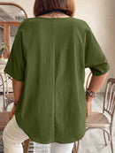 Blusa manga curta Alenis Feminina Plus Size