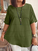 Blusa manga curta Alenis Feminina Plus Size