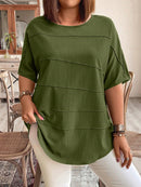 Blusa manga curta Alenis Feminina Plus Size