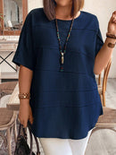 Blusa manga curta Alenis Feminina Plus Size