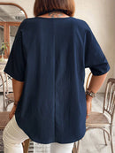 Blusa manga curta Alenis Feminina Plus Size