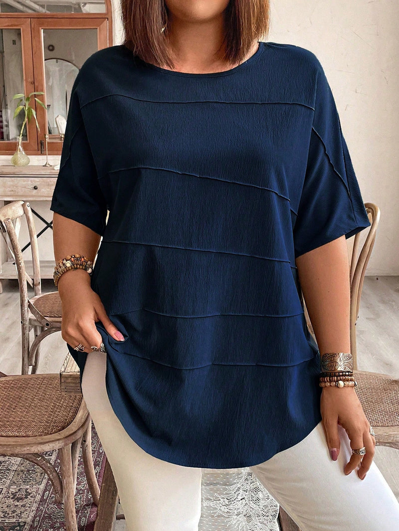 Blusa manga curta Alenis Feminina Plus Size