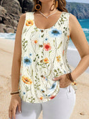 Blusa sem manga Telma Feminina Plus Size