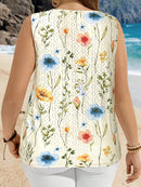 Blusa sem manga Telma Feminina Plus Size