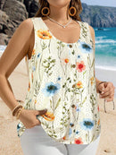 Blusa sem manga Telma Feminina Plus Size