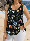 Blusa sem manga Telma Feminina Plus Size