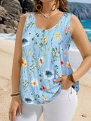 Blusa sem manga Telma Feminina Plus Size