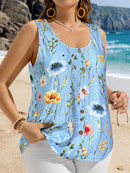 Blusa sem manga Telma Feminina Plus Size