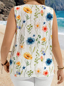 Blusa sem manga Telma Feminina Plus Size