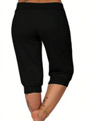 Calça Capri Feminina com Cordão na Cintura - Alessia. Plus Size