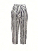 Calça Capri Feminina com Cordão na Cintura - Alessia. Plus Size