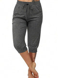Calça Capri Feminina com Cordão na Cintura - Alessia. Plus Size